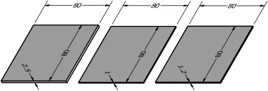 Fig. 17. The plates used with different part thicknesses Fig. 17. The plates used with different part thicknesses