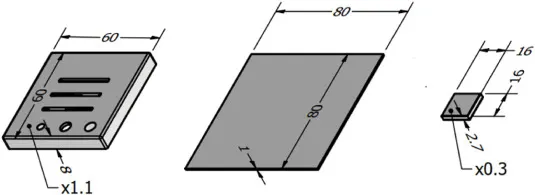 Fig. 22. The products used for holding phase optimization lid (left), plate (middle), small lid (right) Fig. 22. The products used for holding phase optimization lid (left), plate (middle), small lid (right)