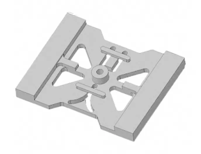 Figure 2 Front view of the part model (without bevel boss)