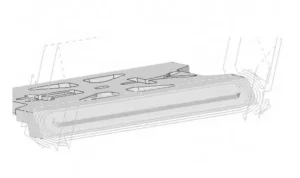 Figure 7 Bevel machining tool path