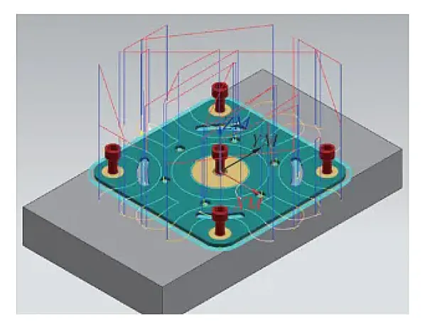 Figure 5 Clamping Diagram for the Second Machining Operation of the Part Figure 5 Clamping Diagram for the Second Machining Operation of the Part