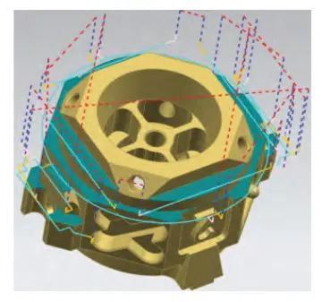 Fig. 6 Bottom wall milling cutter path setting