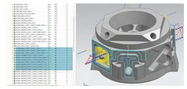 Fig. 7 Deep contour milling path transformation setting