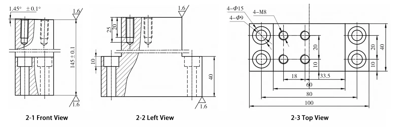 Figure 2. Support base structure (unit mm) Figure 2. Support base structure (unit mm)