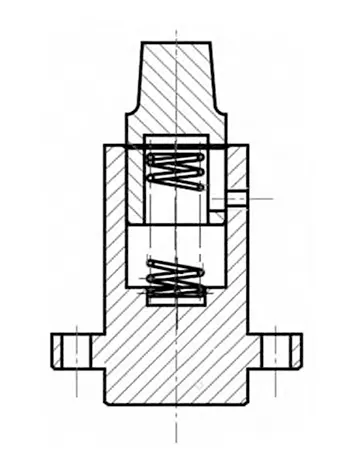 Figure 3. Cross section of the elastic locating pin Figure 3. Cross section of the elastic locating pin
