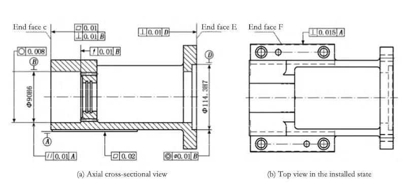 Figure 2. Schematic diagram of the main structure of the Z axis motor mount of the T5.2 CNC lathe