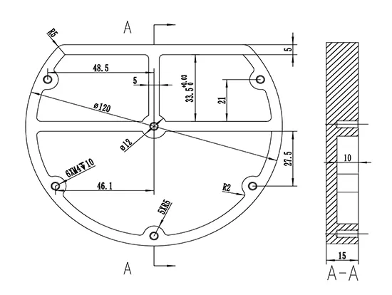 Figure 1. Structure of the robotic arm's rear cover