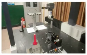 Figure 6 Measuring the inner diameter of the exhaust pipe using a coordinate measuring machine Figure 6 Measuring the inner diameter of the exhaust pipe using a coordinate measuring machine
