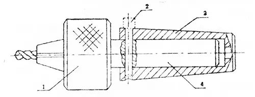 Figure 3 1. Drill chuck 2. Limiting pin 3. Morse taper sleeve 4. Straight shank shaft Figure 3 1. Drill chuck 2. Limiting pin 3. Morse taper sleeve 4. Straight shank shaft