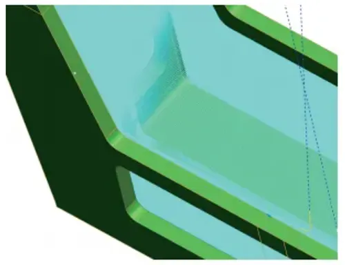 Figure 7. Magnified view of the toolpath for internal cavity machining Figure 7. Magnified view of the toolpath for internal cavity machining