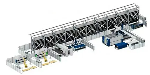 Figure 1 Automated production line for sheet metal processing Figure 1 Automated production line for sheet metal processing